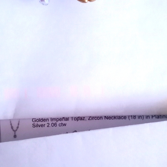 GOLDEN IMPERIAL TOPAZ, ZIRCON PRINCESS NECKLACE💘 - Picture 9 of 9